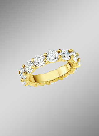 Memoire-Ring mit Brillanten mit ca. 16 Brillanten