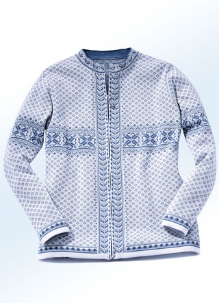 Strickjacke in Jacquard-Dessin