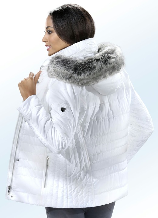 Winterjacken - Jacke mit abnehmbarer Kapuze, in Größe 034 bis 048, in Farbe WEISS Ansicht 1