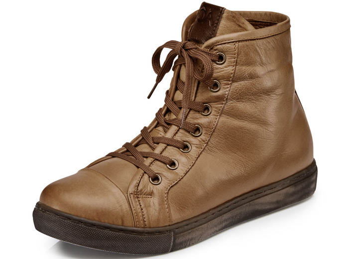 Stiefel & Stiefeletten - Andrea Conti Schnür-Stiefelette aus weichem Rind-Nappaleder, in Größe 036 bis 042, in Farbe COGNAC Ansicht 1