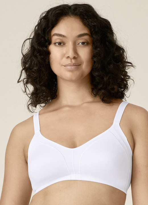 T-Shirt-BH - Naturana Minimizer-BH mit vorgeformten Cups, in Größe 075 bis 105, in Cup B, in Farbe WEISS Ansicht 1