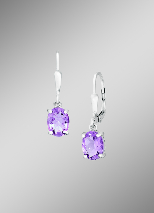 Ohrschmuck - Entzückende Ohrhänger mit echt Amethyst, in Farbe  Ansicht 1