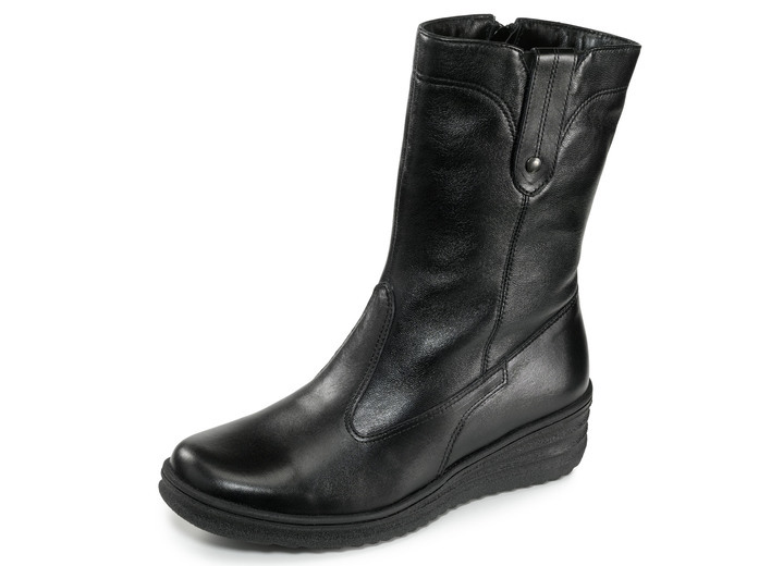 Stiefel & Stiefeletten - ELENA EDEN Stiefel mit echtem, mollig warmem Lammfellfutter, in Größe 036 bis 041, in Farbe SCHWARZ Ansicht 1