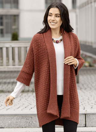 Strickjacke in Longform